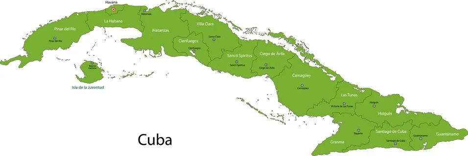 Map of cuba Stock Illustration