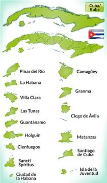 Map of cuba Stock Illustration