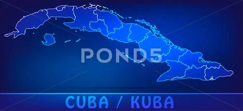 Map of cuba Stock Illustration