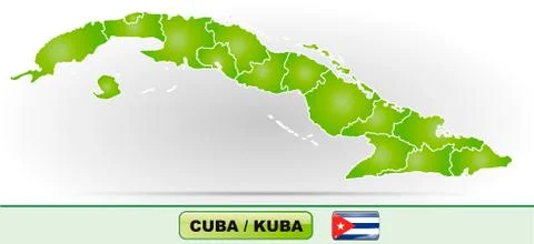 Map of cuba Stock Illustration