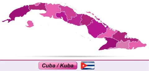 Map of cuba Stock Illustration