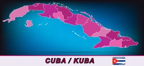 Map of cuba Stock Illustration