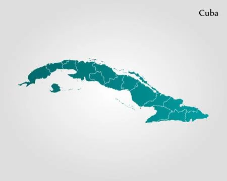 Map of Cuba Stock Illustration