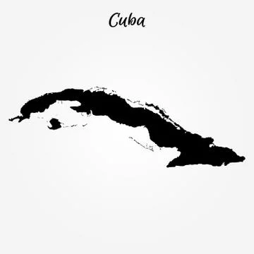 Map of Cuba Stock Illustration