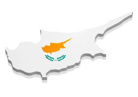 Map cyprus Illustrazione stock