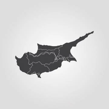 Map of Cyprus Stock-Illustration