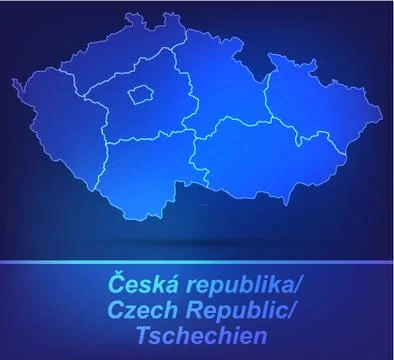 Map of czech republic Stock Illustration