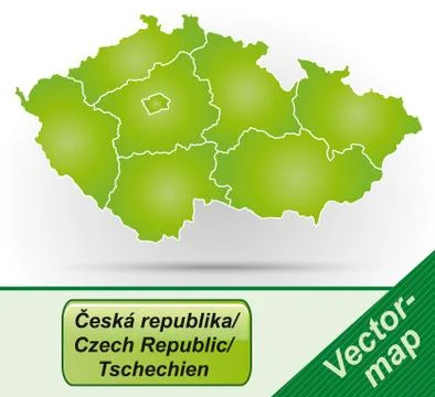 Map of czech republic Stock Illustration