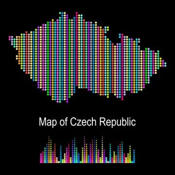 Map of czech republic Stock Illustration