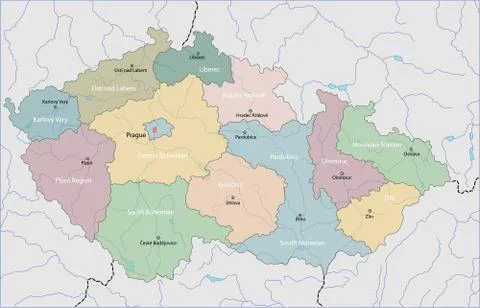 Map of Czech Republic Stock Illustration