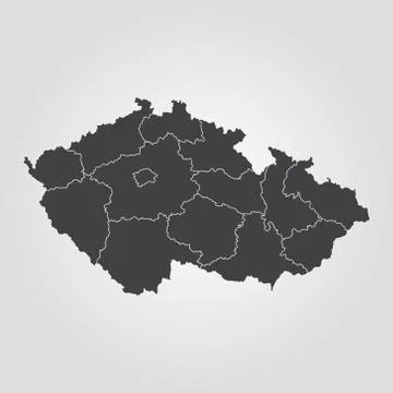 Map of Czech Republic Stock-Illustration