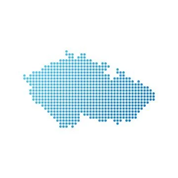Map of Czech Republic Stock Illustration