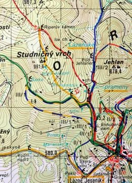 Map of the Czech Republic Stock Photos