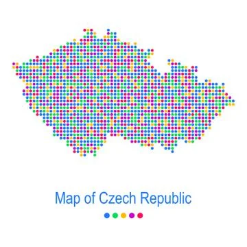 Map of czech republic vector dot pattern Illustrazione stock