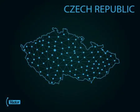 Map of Czech Republic. Vector illustration. World map Illustrazione stock