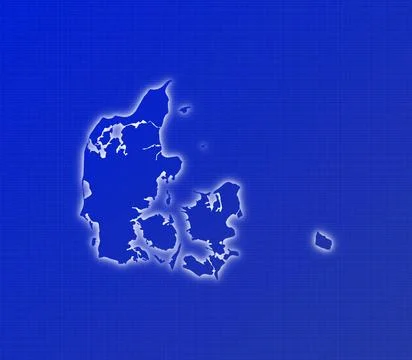 Map of Danmark Political map of Danmark with the several regions. Copyrigh... 库存照片