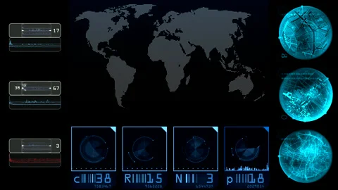 Map for Data. Mark on the map  events, information, moving Stock Footage 154483483