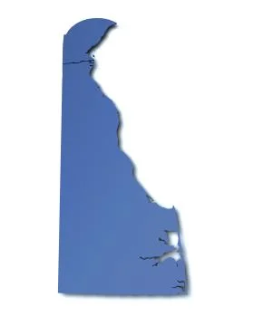 Map of Delaware - USA Stock Illustration