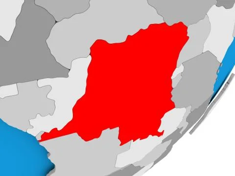 Map of Democratic Republic of Congo Illustrazione stock