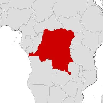 Map of Democratic Republic of the Congo Map of Democratic Republic of the ... Stock Photos