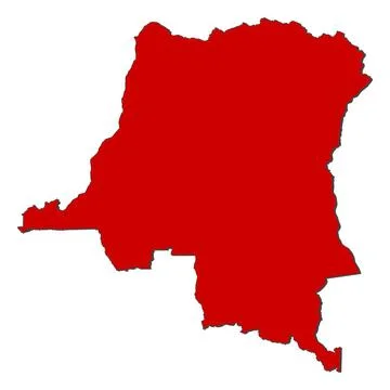 Map of Democratic Republic of the Congo Map of Democratic Republic of the ... Foto stock