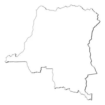 Map of Democratic Republic of the Congo Map of Democratic Republic of the ... 스톡 사진