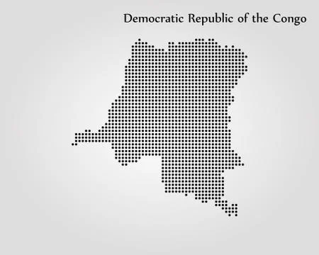 Map of Democratic Republic of the Congo. Vector illustration. World map Stock Illustration