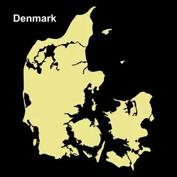 Map of denmark ikon Stock Illustration