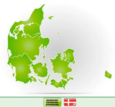 Map of denmark Ilustración de archivo