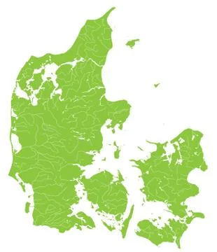 Map of Denmark Stock Illustration