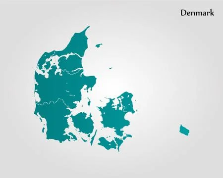 Map of Denmark Stock Illustration
