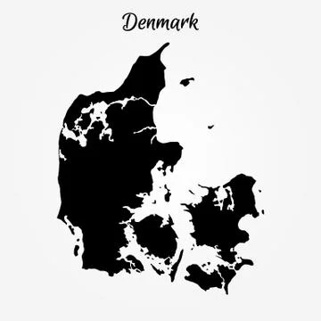 Map of Denmark Stock Illustration