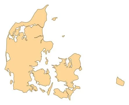 Map of Denmark Map of Denmark with the several provinces. Copyright: xZoon... 스톡 사진