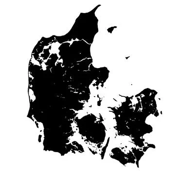Map of Denmark vector Stock Illustration