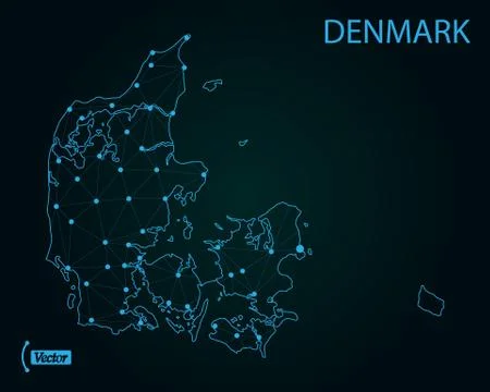 Map of Denmark. Vector illustration. World map Stock Illustration