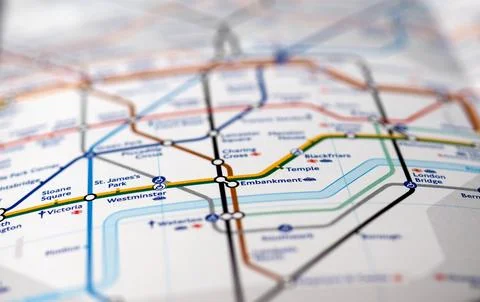 Map detail with selective focus Stock Photos