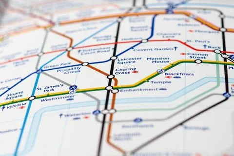 Map detail with selective focus Stock Photos