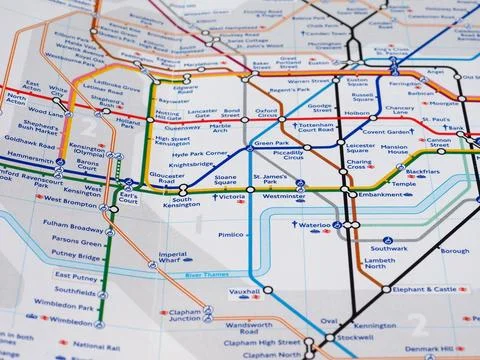 Map detail with selective focus Stock Photos