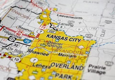 Map detail with selective focus Stock Photos
