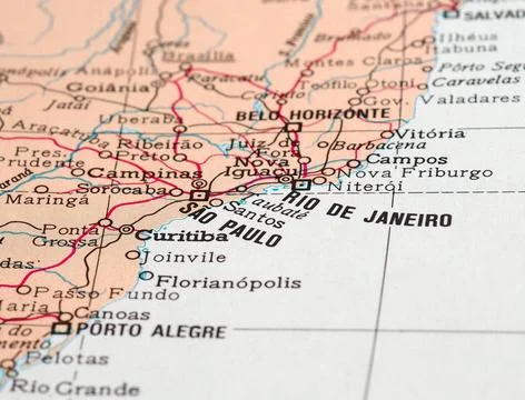 Map detail with selective focus Stock Photos
