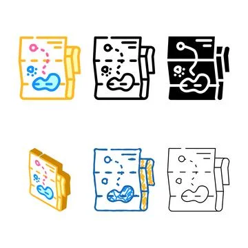 Map with direction color icon vector series Stock Illustration