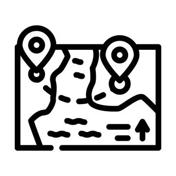 Map direction line icon vector illustration Stock Illustration