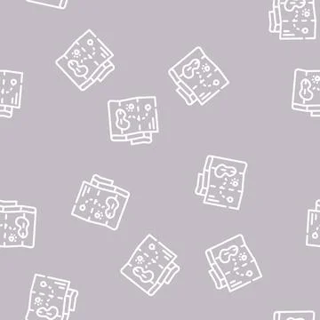 Map with direction line vector seamless pattern イラスト素材