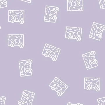 Map direction line vector seamless pattern Illustrazione stock