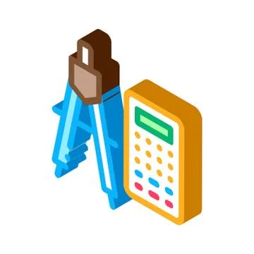 Map Direction Topography isometric icon vector illustration Stock Illustration