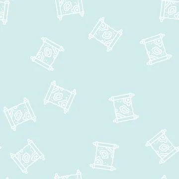 Map with direction to treasure line seamless pattern 库存插图