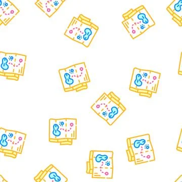 Map with direction vector seamless pattern Stock Illustration