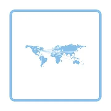 Map with directions to all part of the World 스톡 일러스트