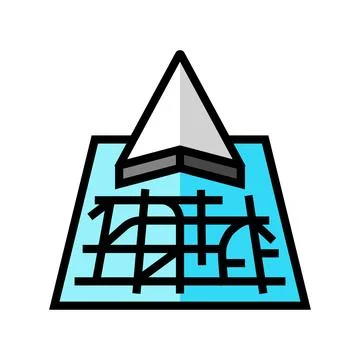 Map directions information color icon vector illustration Stock Illustration