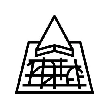 Map directions information line icon vector illustration 스톡 일러스트
